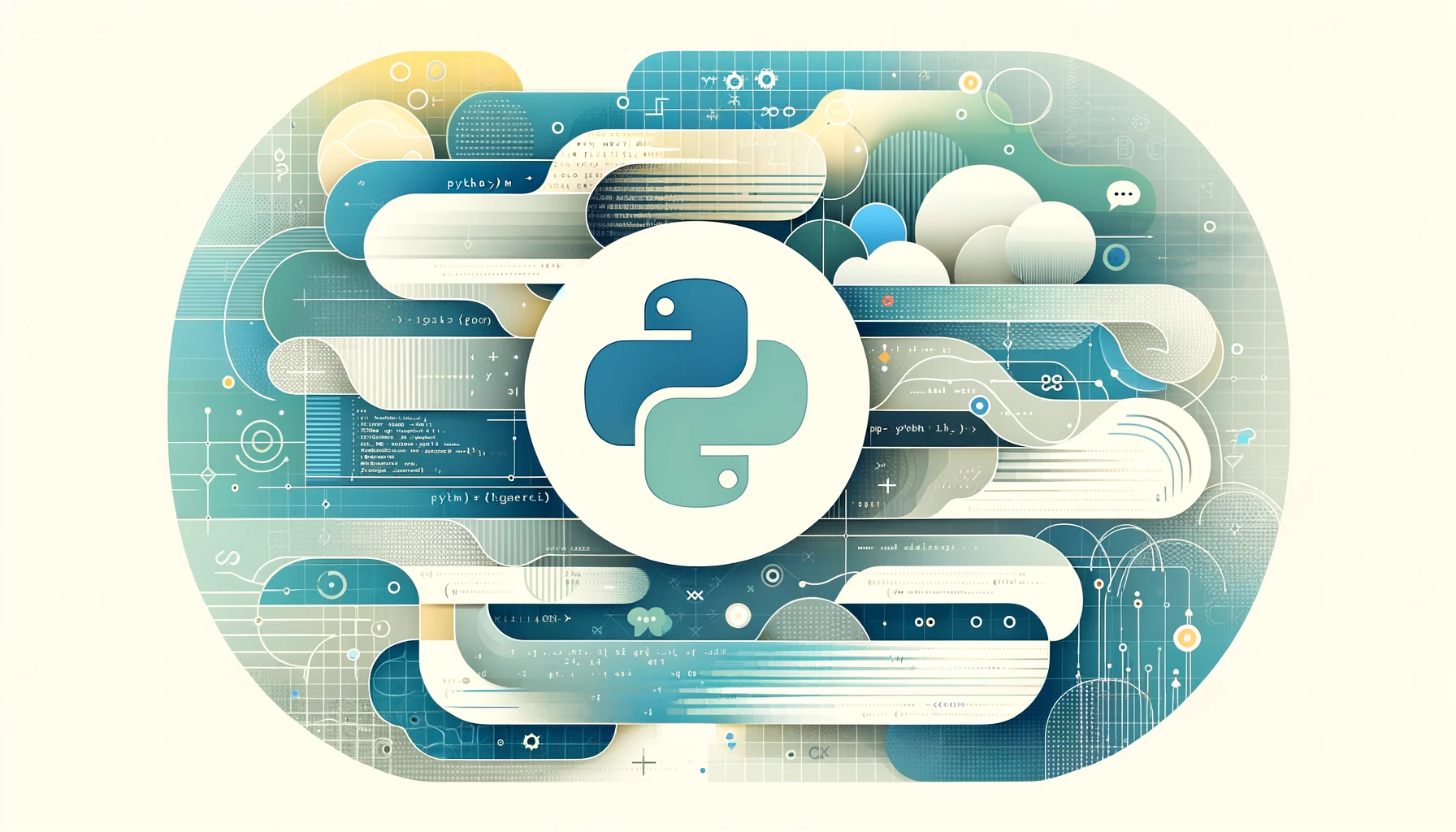 Un logo python qui rappelle un circuit électronique d'ordinateur.